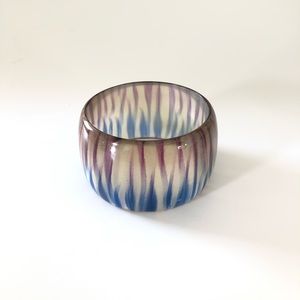 Vintage Lucite Chunky Shimmer Sparkle Painted Bracelet